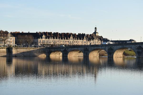 Jacques Gabriel bridge in Blois, France.