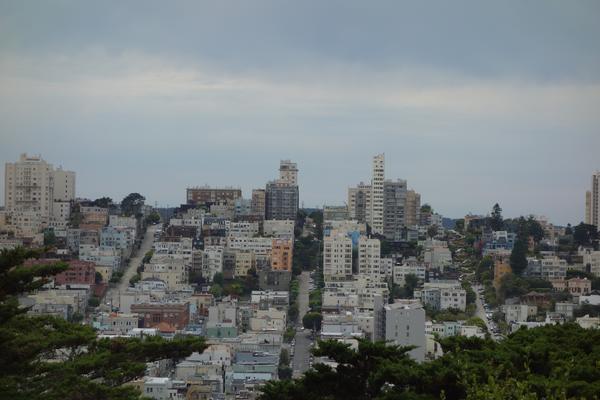 A nice view of the San Francisco hill.
